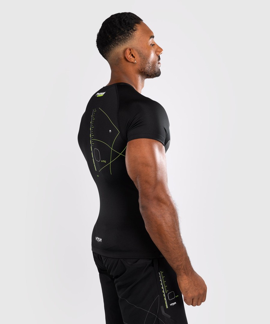 venum training camp 4.0 kurzarm-rashguard – schwarzneongrün