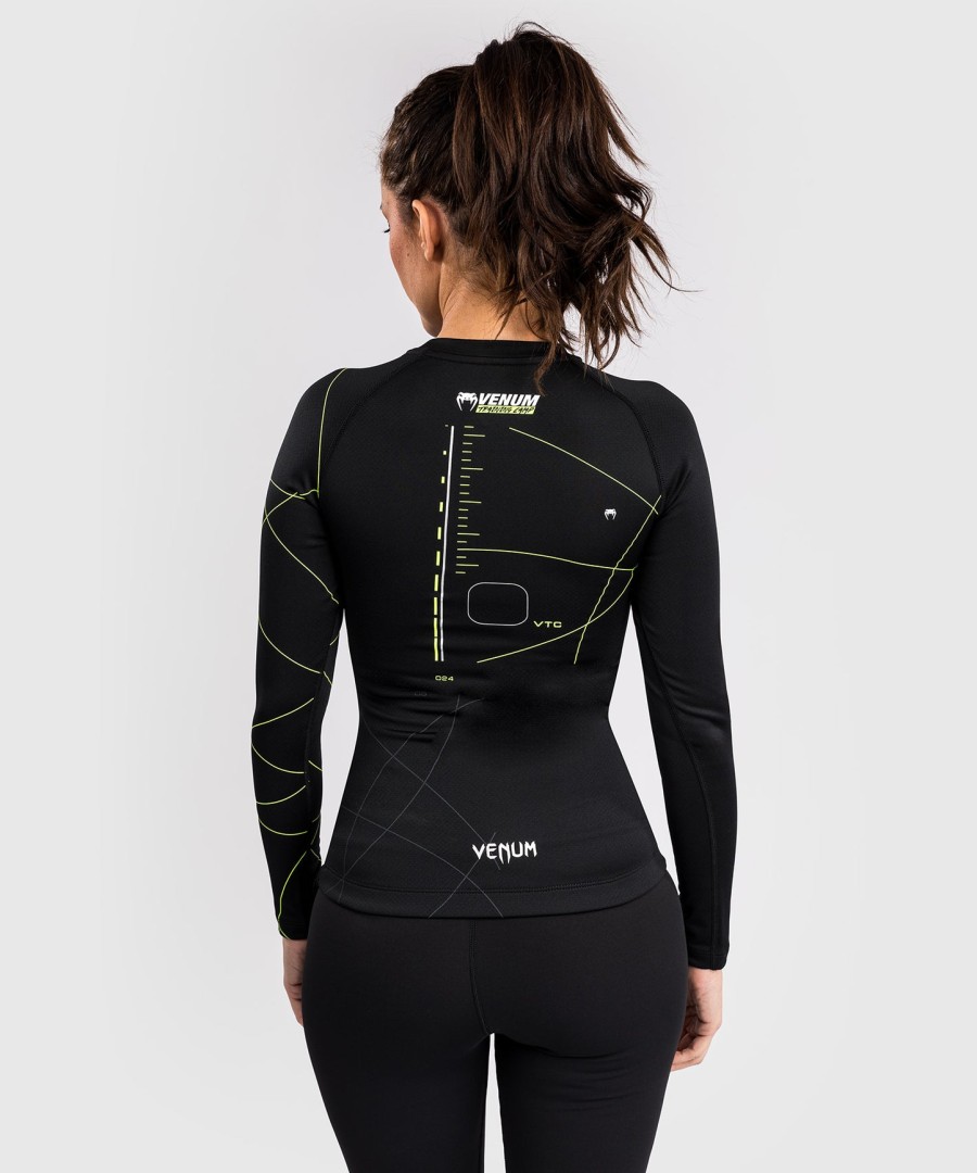 venum training camp 4.0 langarm-rashguard – schwarzneongrün