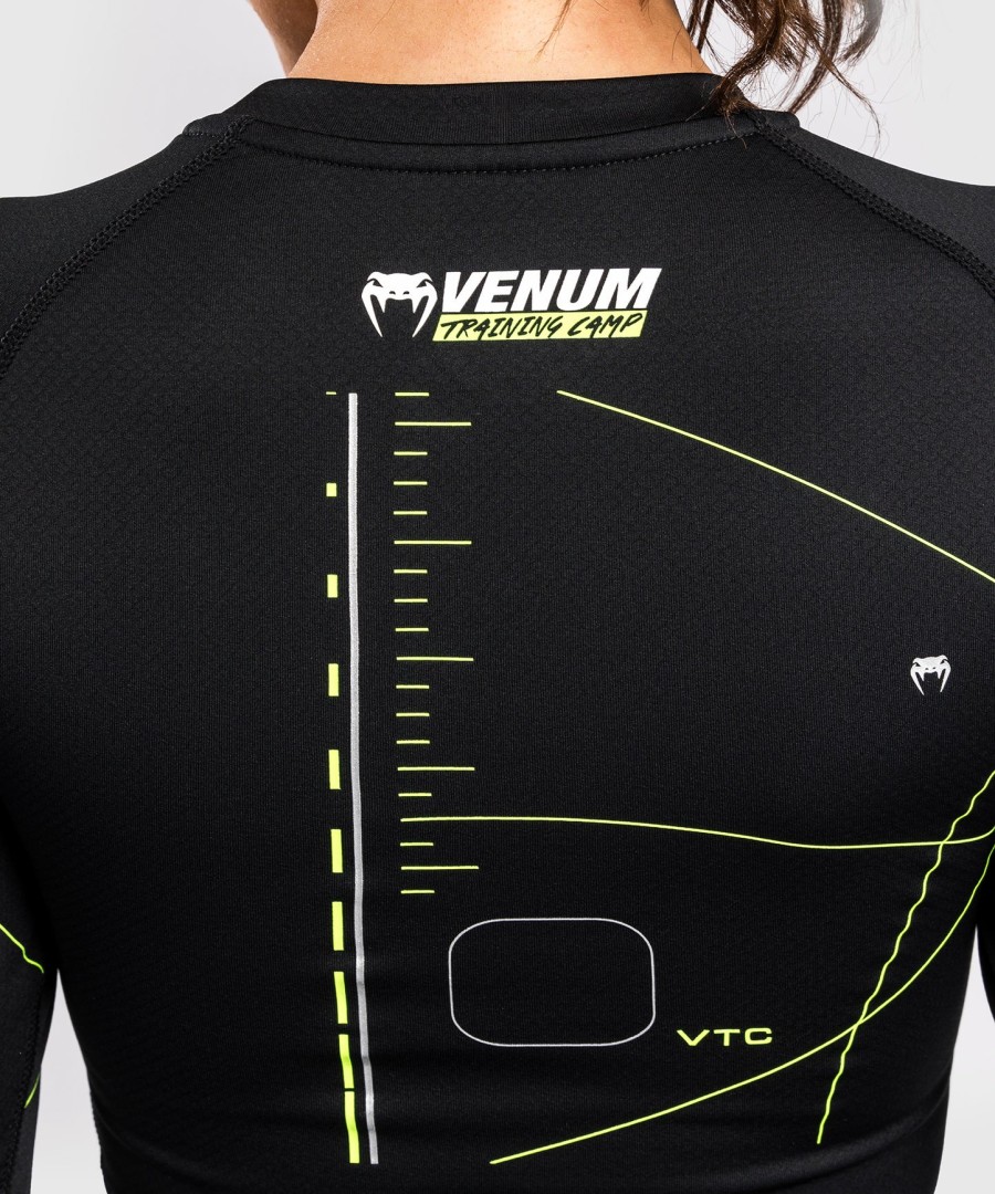 venum training camp 4.0 langarm-rashguard – schwarzneongrün