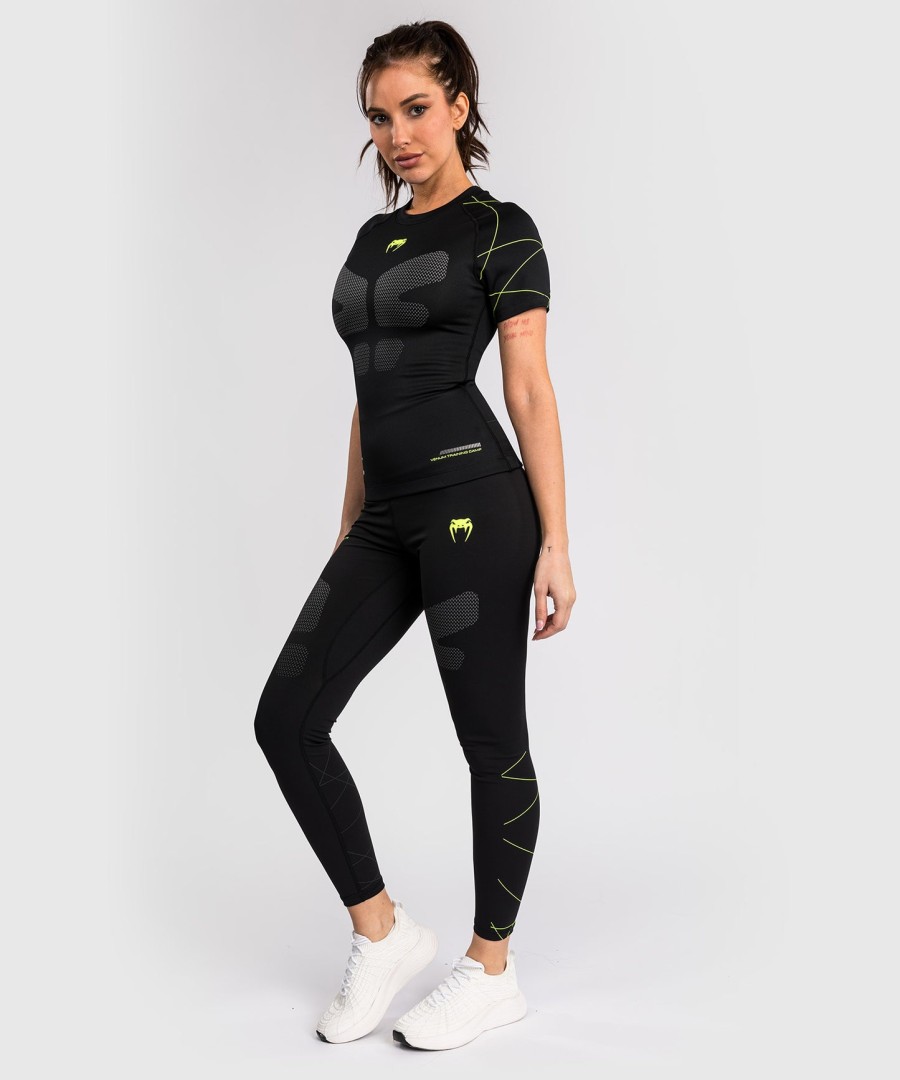 venum training camp 4.0 kurzarm-rashguard – schwarzneongrün