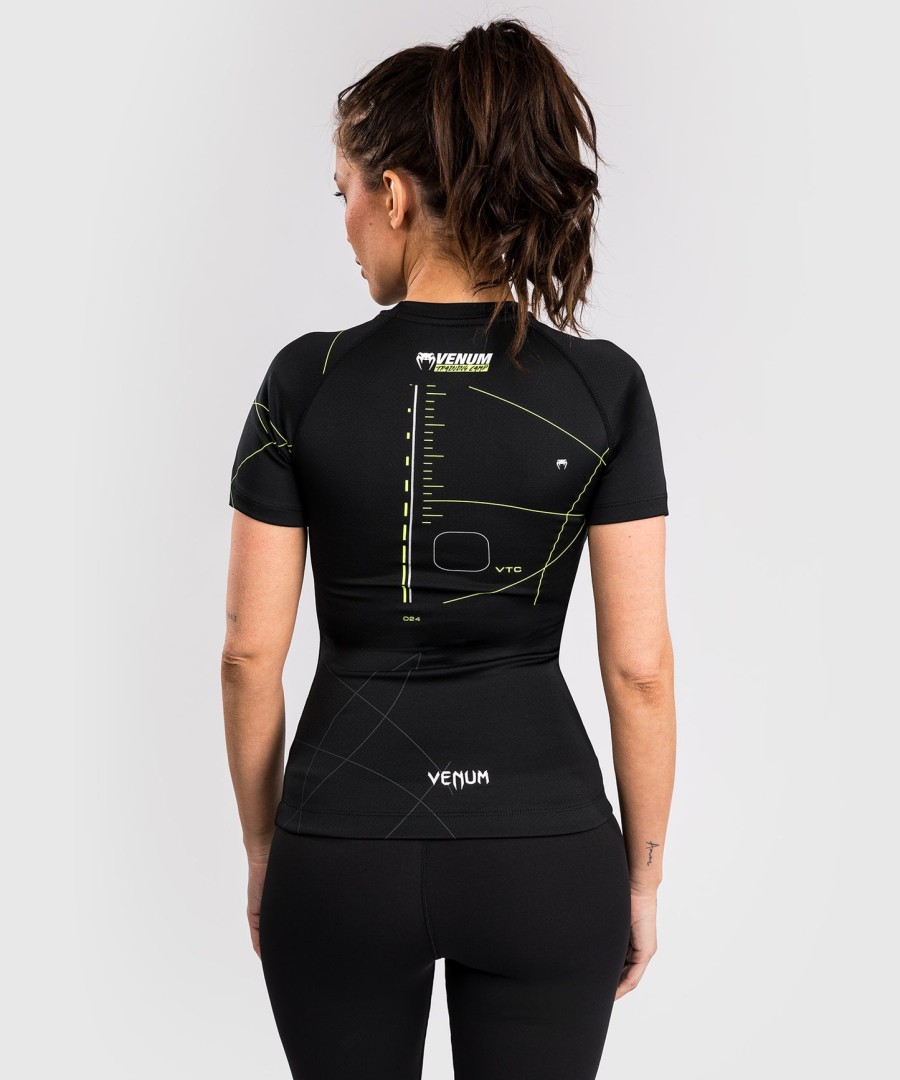 venum training camp 4.0 kurzarm-rashguard – schwarzneongrün