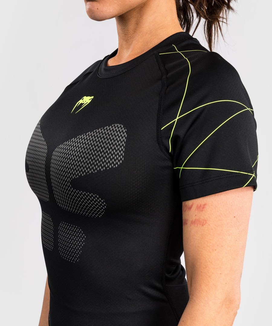 venum training camp 4.0 kurzarm-rashguard – schwarzneongrün