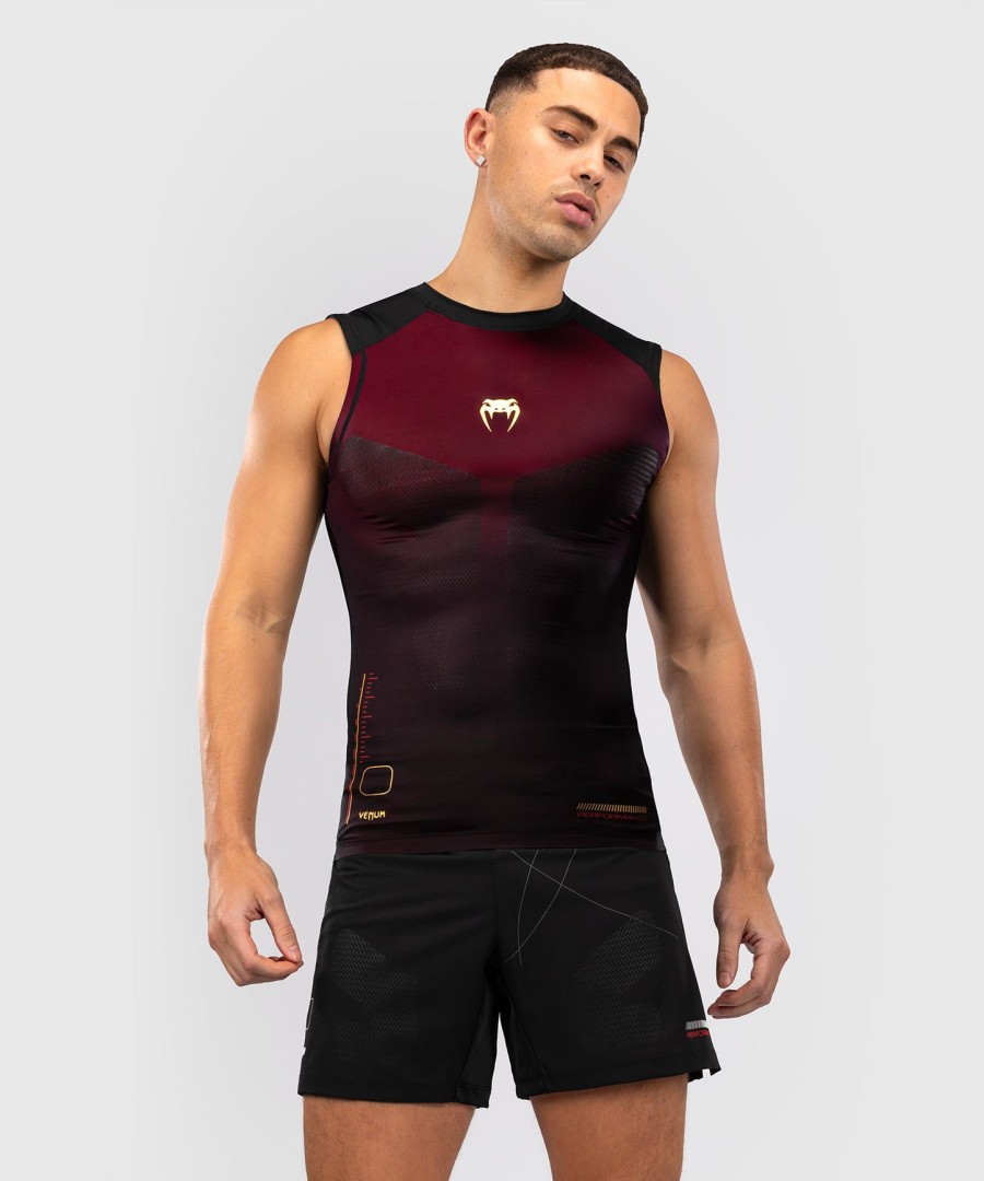 venum tactical xt Ärmelloses rashguard - schwarzburgunderrotgold