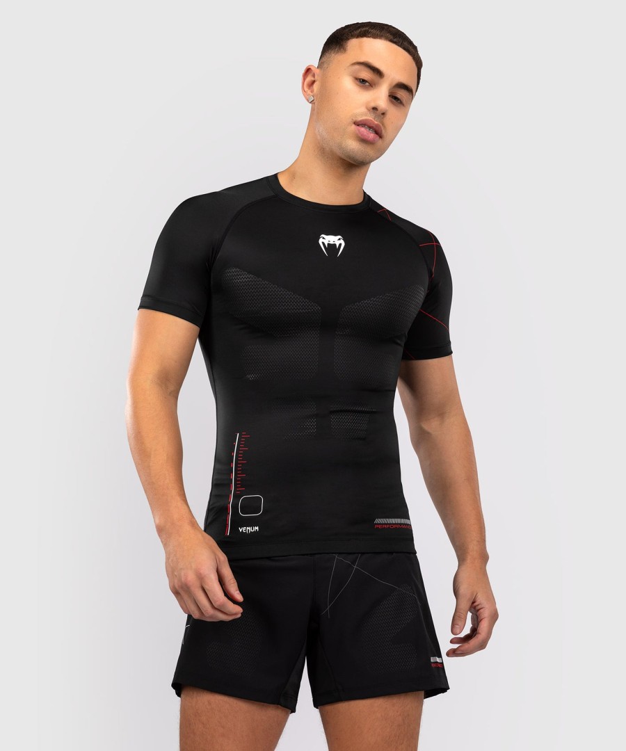 venum tactical xt kurzarm-rashguard – schwarzfeuerrot