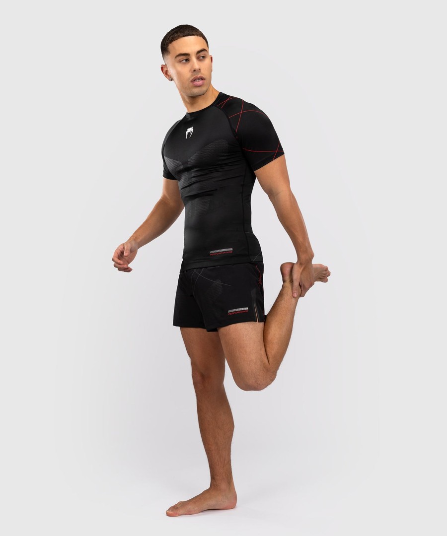 venum tactical xt kurzarm-rashguard – schwarzfeuerrot
