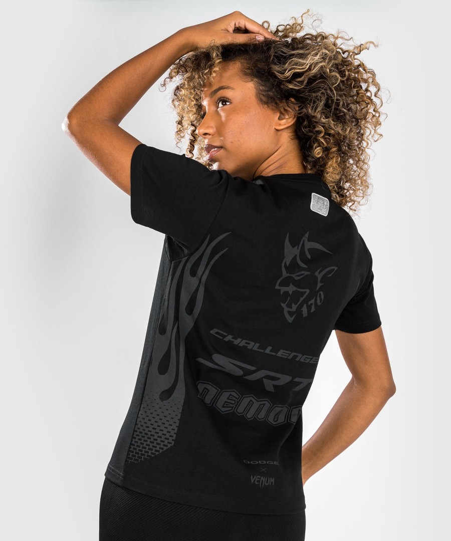 venum x dodge demon 170 damen-t-shirt – schwarz