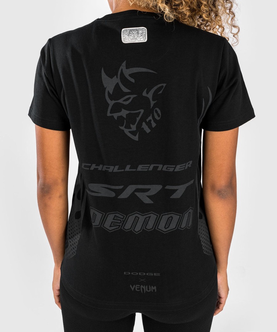 venum x dodge demon 170 damen-t-shirt – schwarz