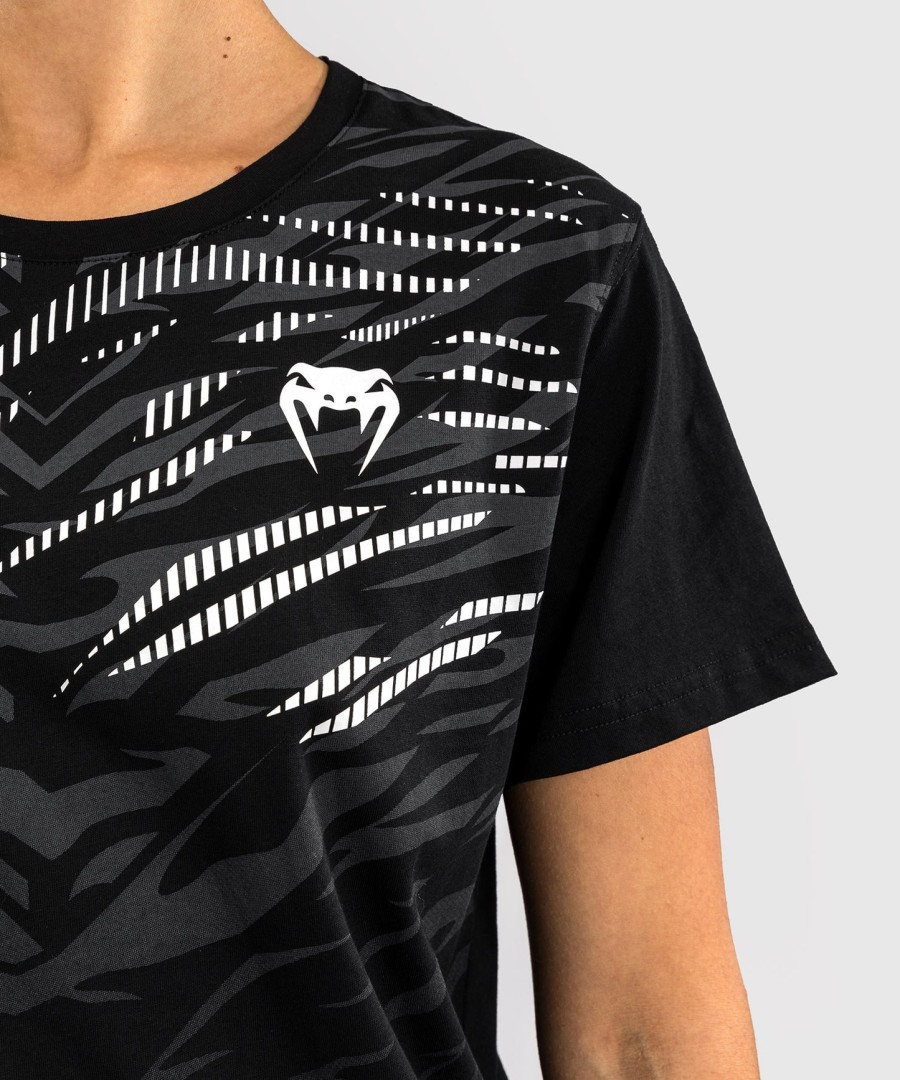 ufc fusion by venum replica damen kurzarm-t-shirt – schwarz