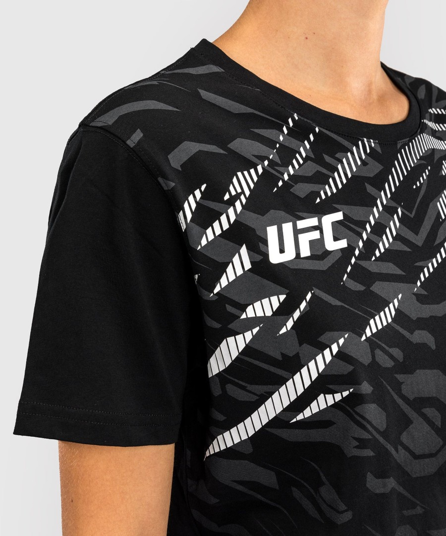 ufc fusion by venum replica damen kurzarm-t-shirt – schwarz