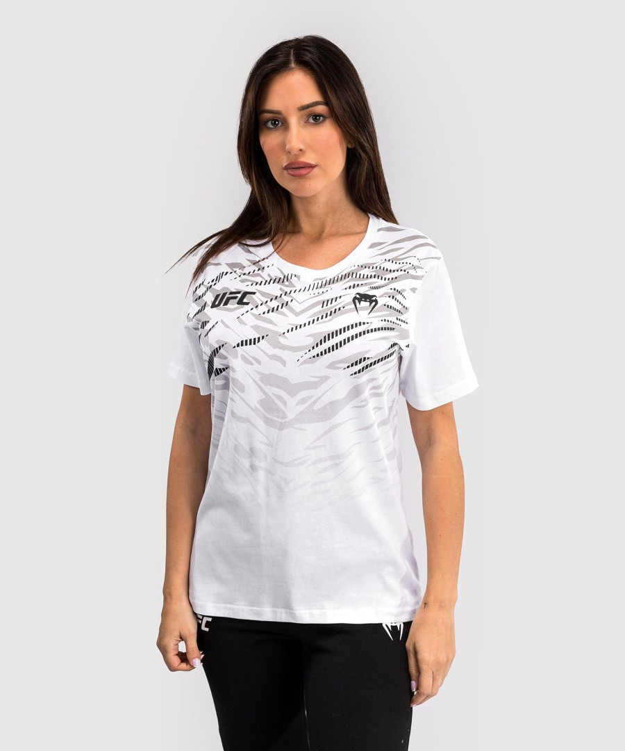 ufc fusion by venum replica damen kurzarm-t-shirt – weiß