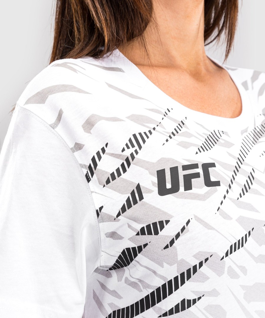 ufc fusion by venum replica damen kurzarm-t-shirt – weiß