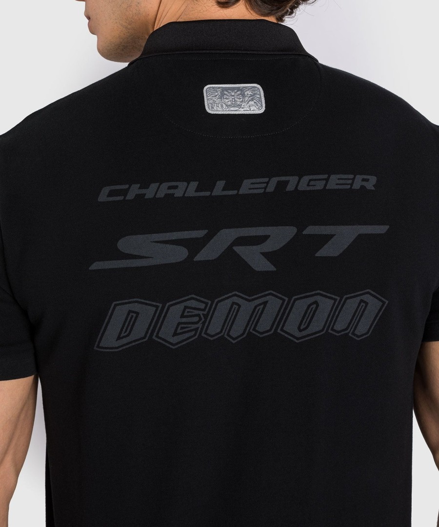 venum x dodge demon 170 herren-poloshirt – schwarz