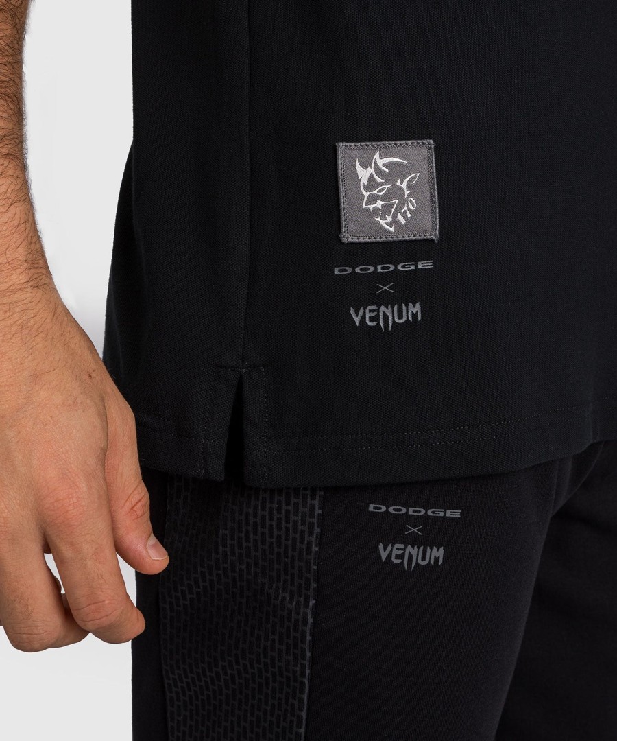 venum x dodge demon 170 herren-poloshirt – schwarz