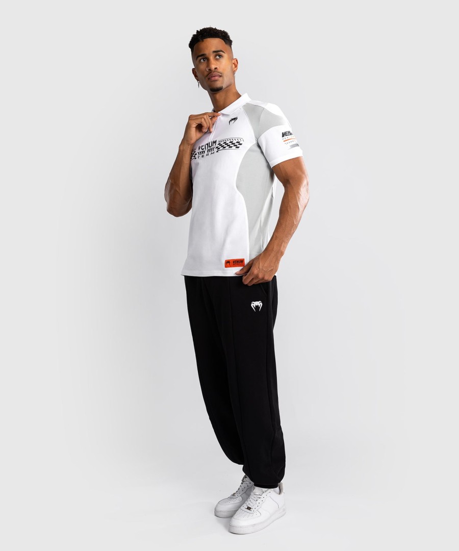 venum motorsport baumwollpolo – schneeweiß