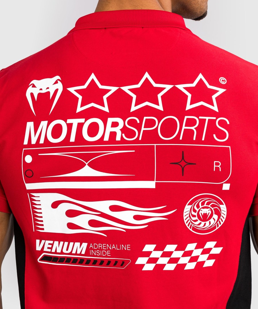 venum motorsport baumwollpolo – rennrot