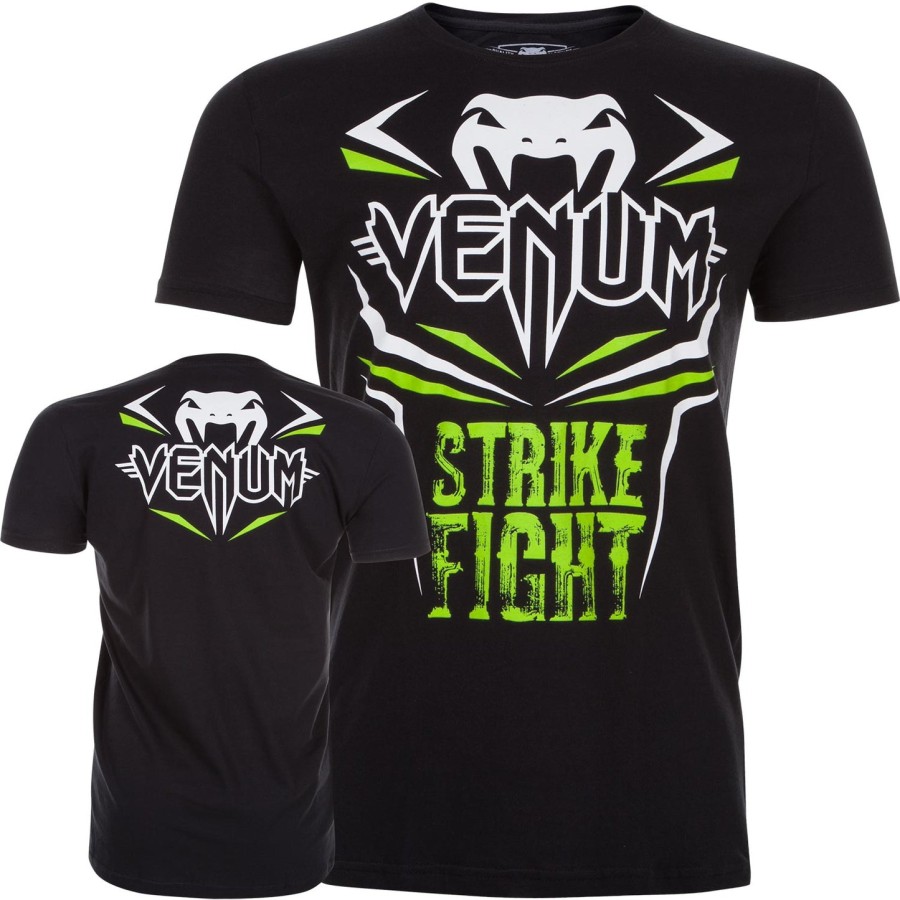 venum strike kampf-t-shirt – schwarzneogrün