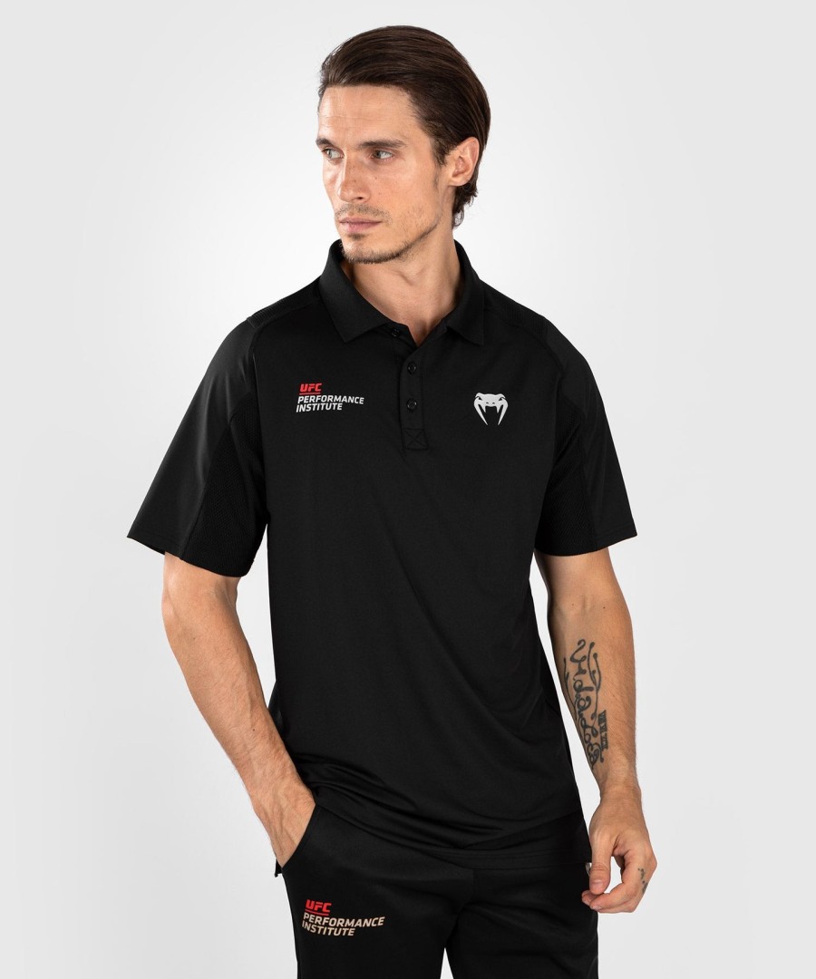 ufc venum performance institute 2.0 herren-poloshirt – schwarzrot