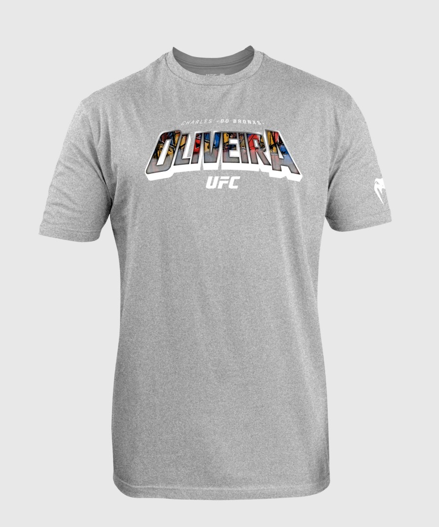 ufc unrivaled by venum heather grey charles oliveira t-shirt für herren