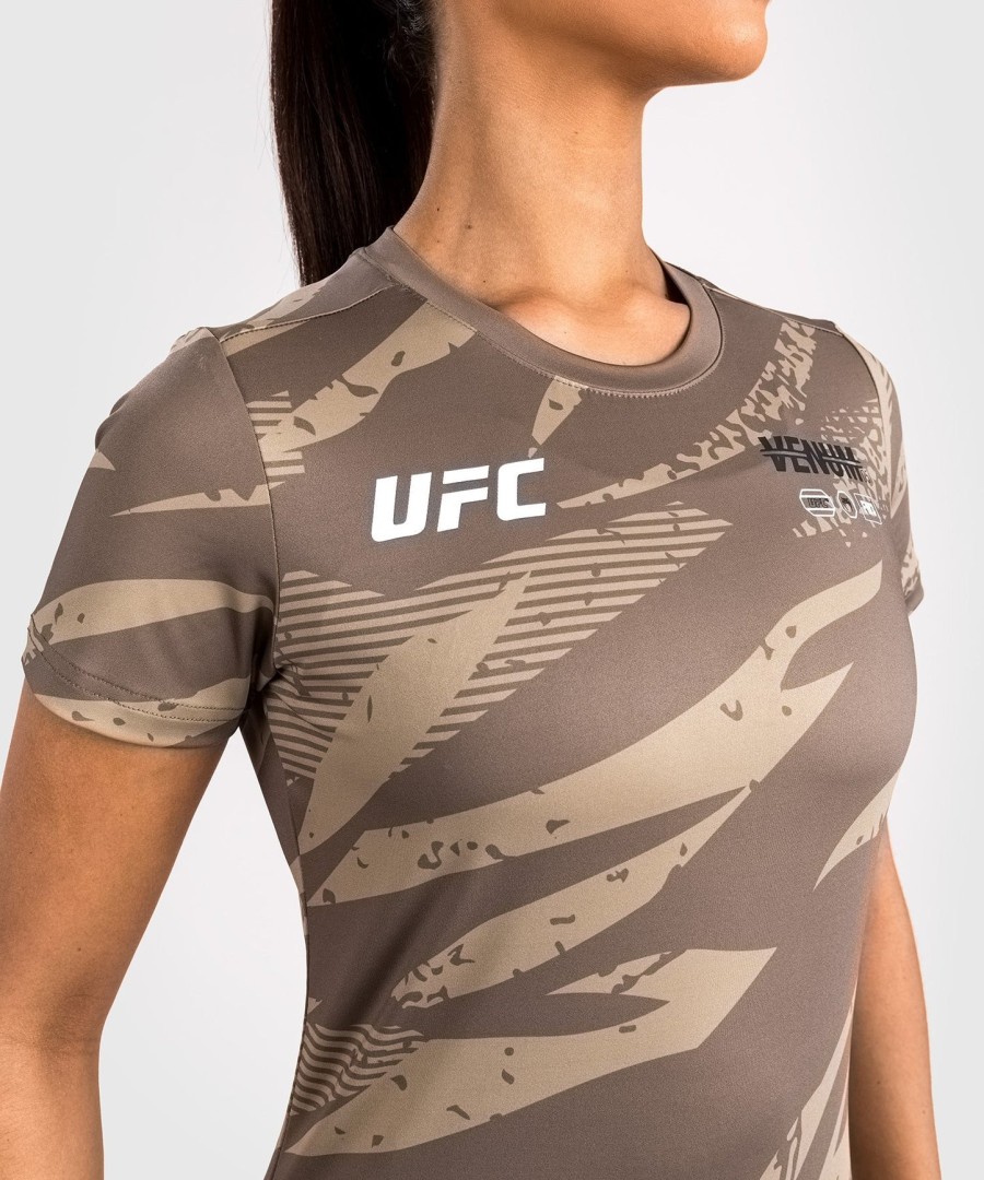 ufc adrenaline by venum fight week damen dry-tech t-shirt – wüsten-camo