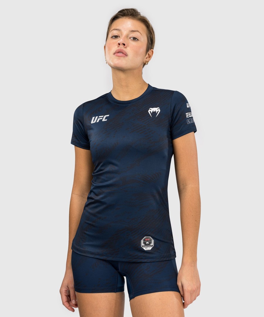 ufc fusion by venum fight week damen dry-tech t-shirt – ozeanblau