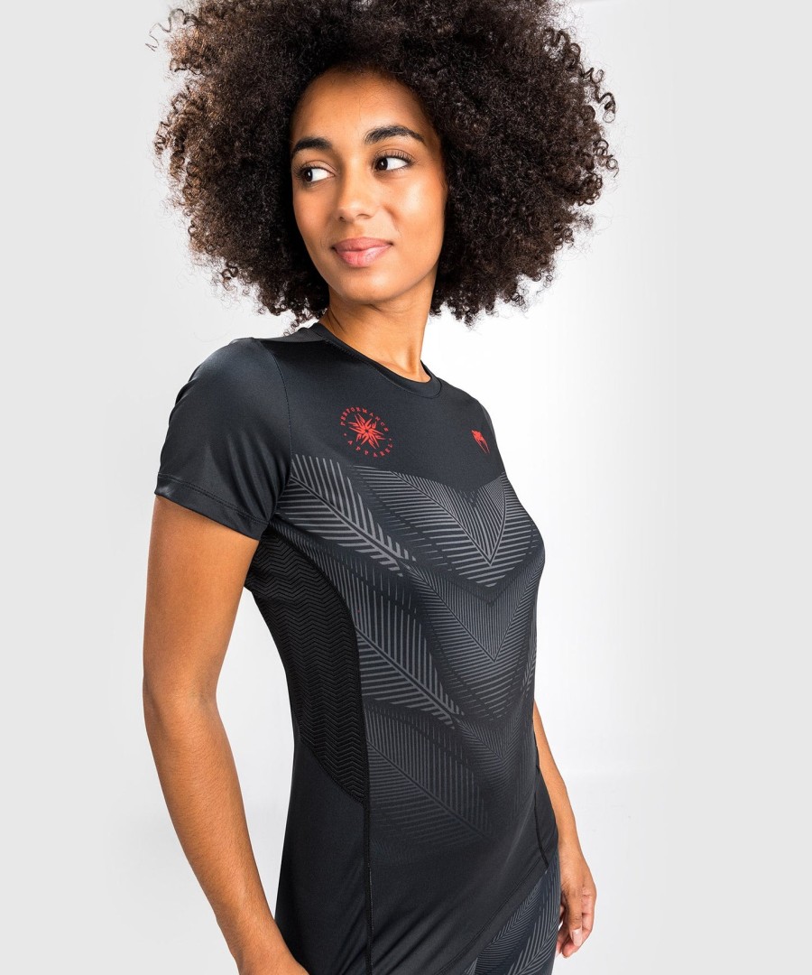 venum phantom dry tech t-shirt – für damen – schwarzrot