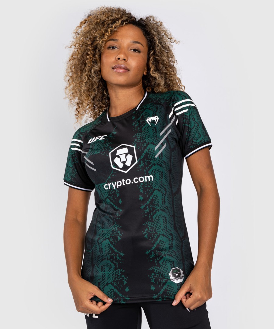 ufc adrenaline by venum authentic fight night damen-einlauftrikot – smaragdgrüne edition – grünschwarz