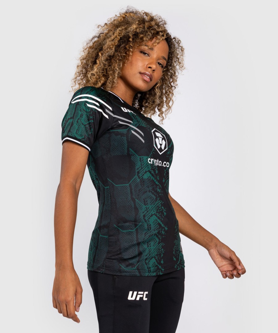 ufc adrenaline by venum authentic fight night damen-einlauftrikot – smaragdgrüne edition – grünschwarz