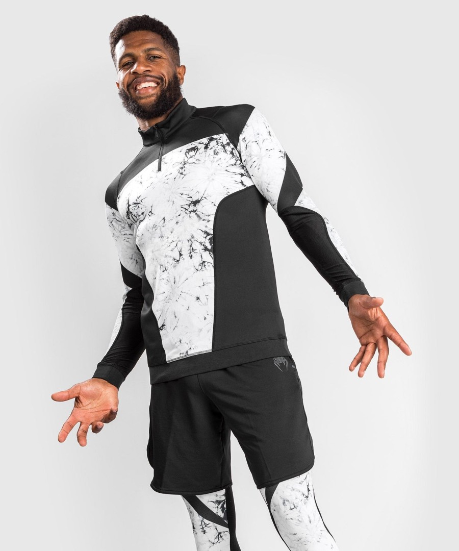 venum g-fit marble dry tech langarmshirt mit reißverschlusskragen – marmor