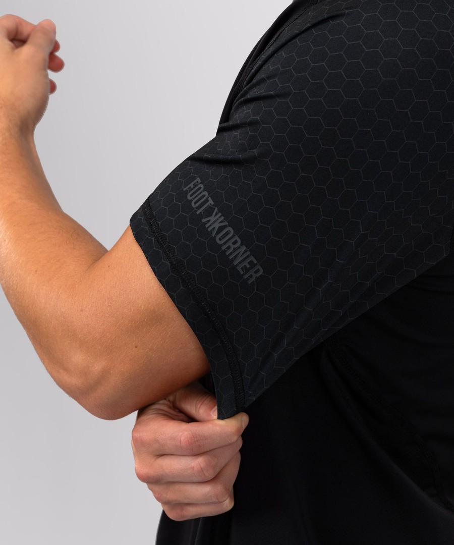 foot korner x venum hexagon mma t-shirt - schwarzsilber