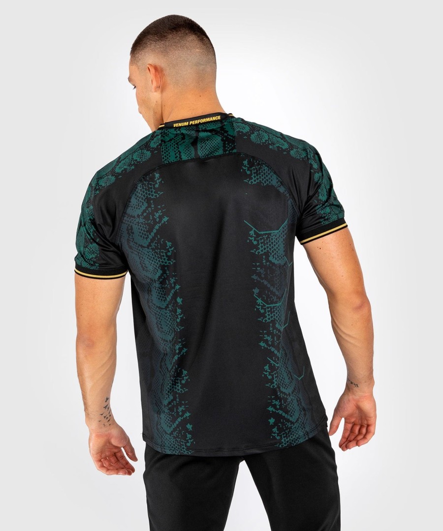 ufc adrenaline by venum authentic fight night herren-trikot – smaragd-edition – grünschwarzgold