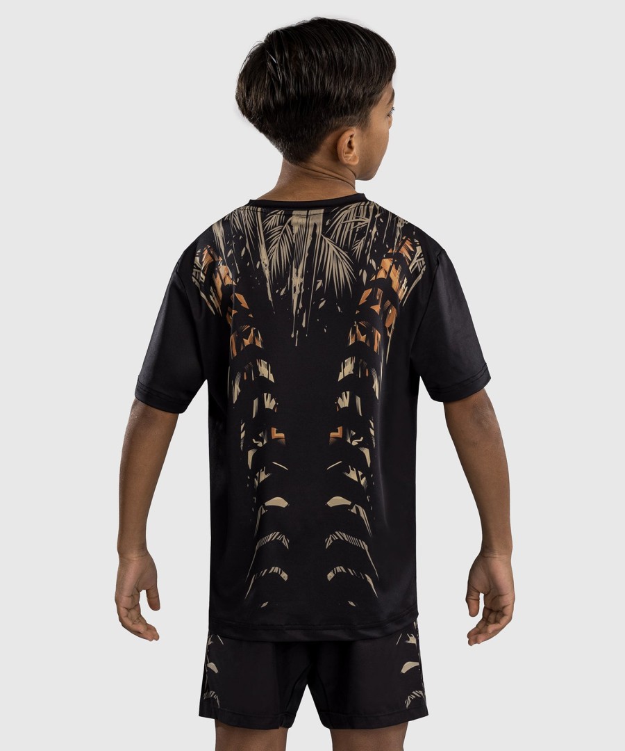 venum tiger kinder dry tech t-shirt - schwarzneonorange