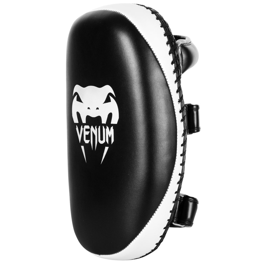 venum light kick pads - skintex leder - schwarzeis paar
