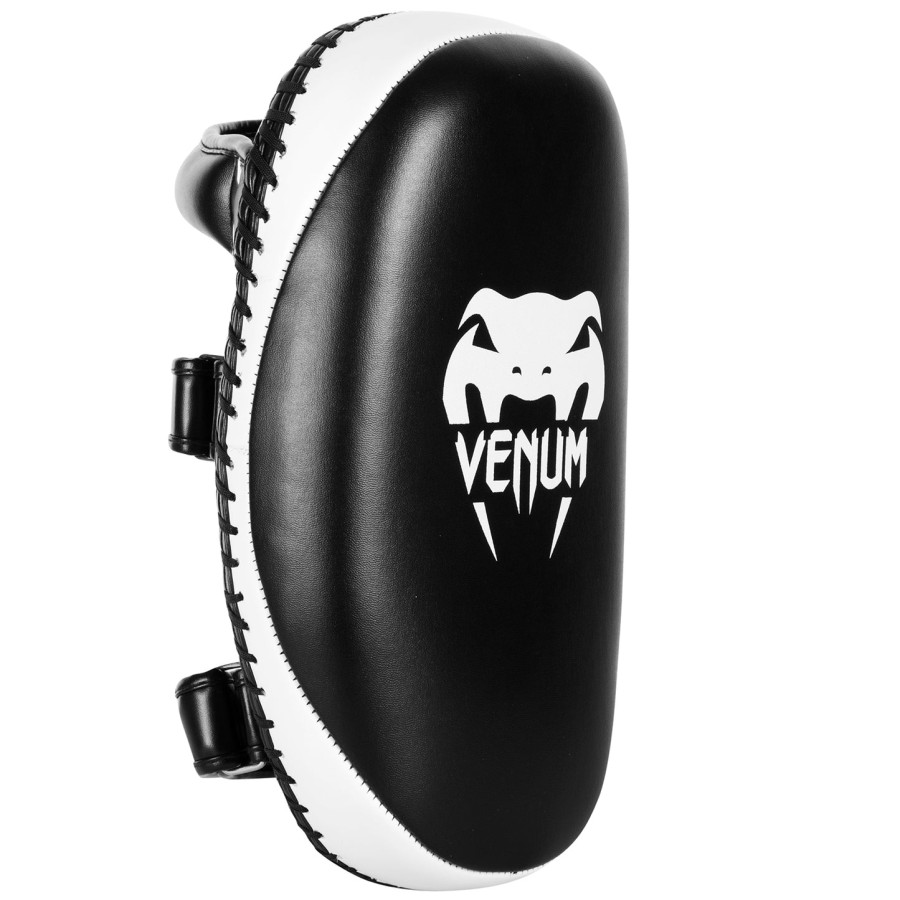 venum light kick pads - skintex leder - schwarzeis paar