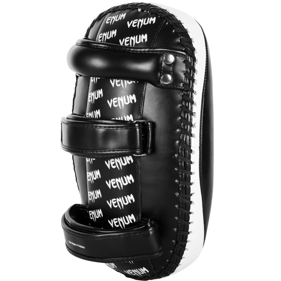 venum light kick pads - skintex leder - schwarzeis paar