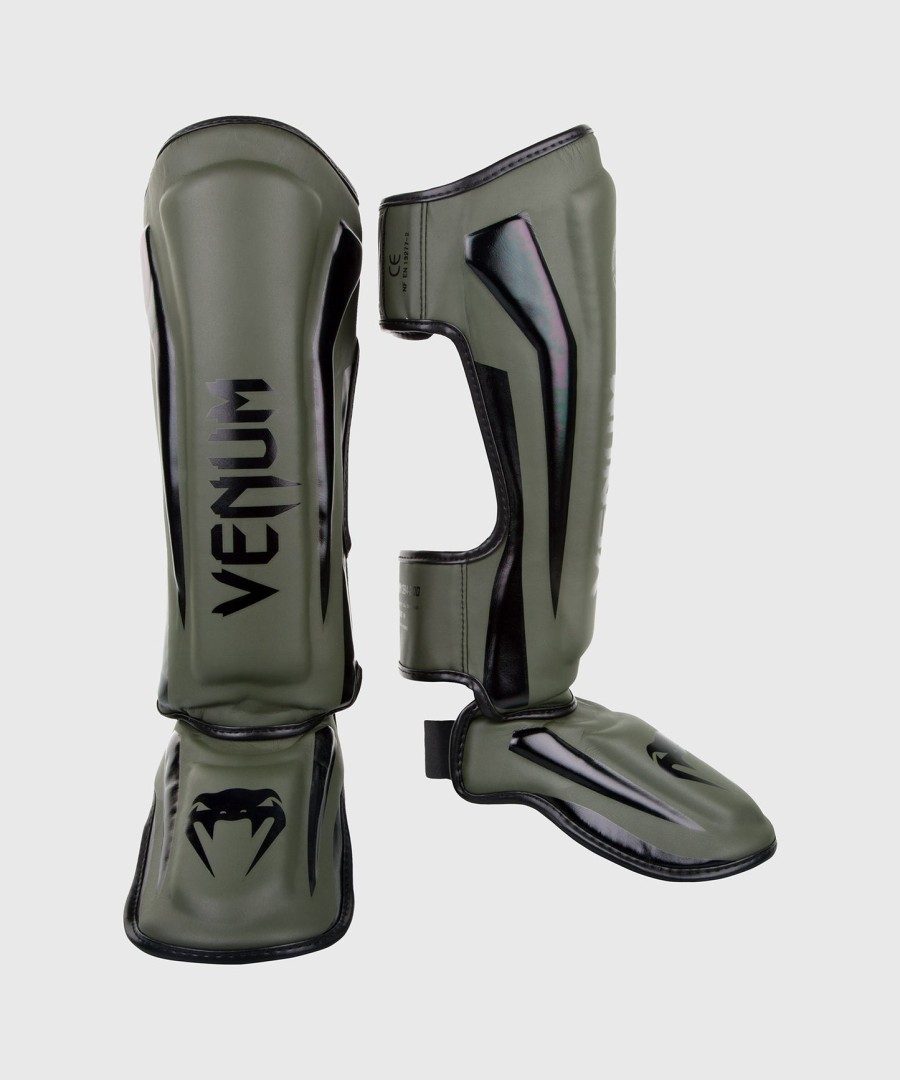 venum elite standup schienbeinschoner – khakischwarz