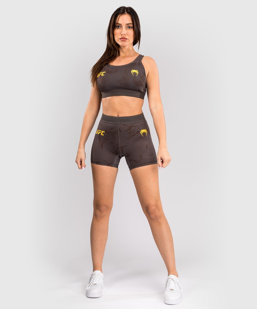 ufc fusion by venum fight week frauen vale tudo short - earthen brown