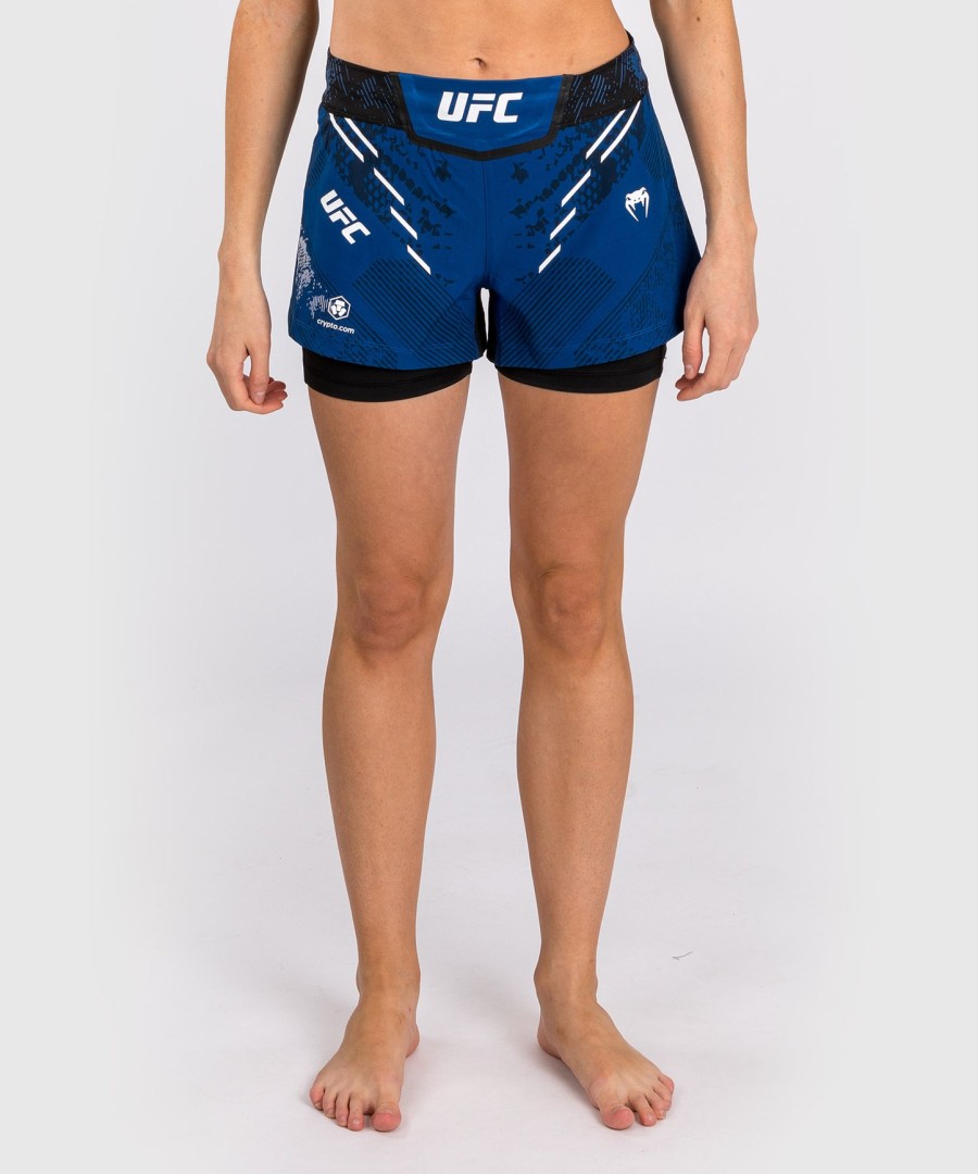 ufc adrenaline by venum personalisierte authentische fight night damen-kampfshorts – blau