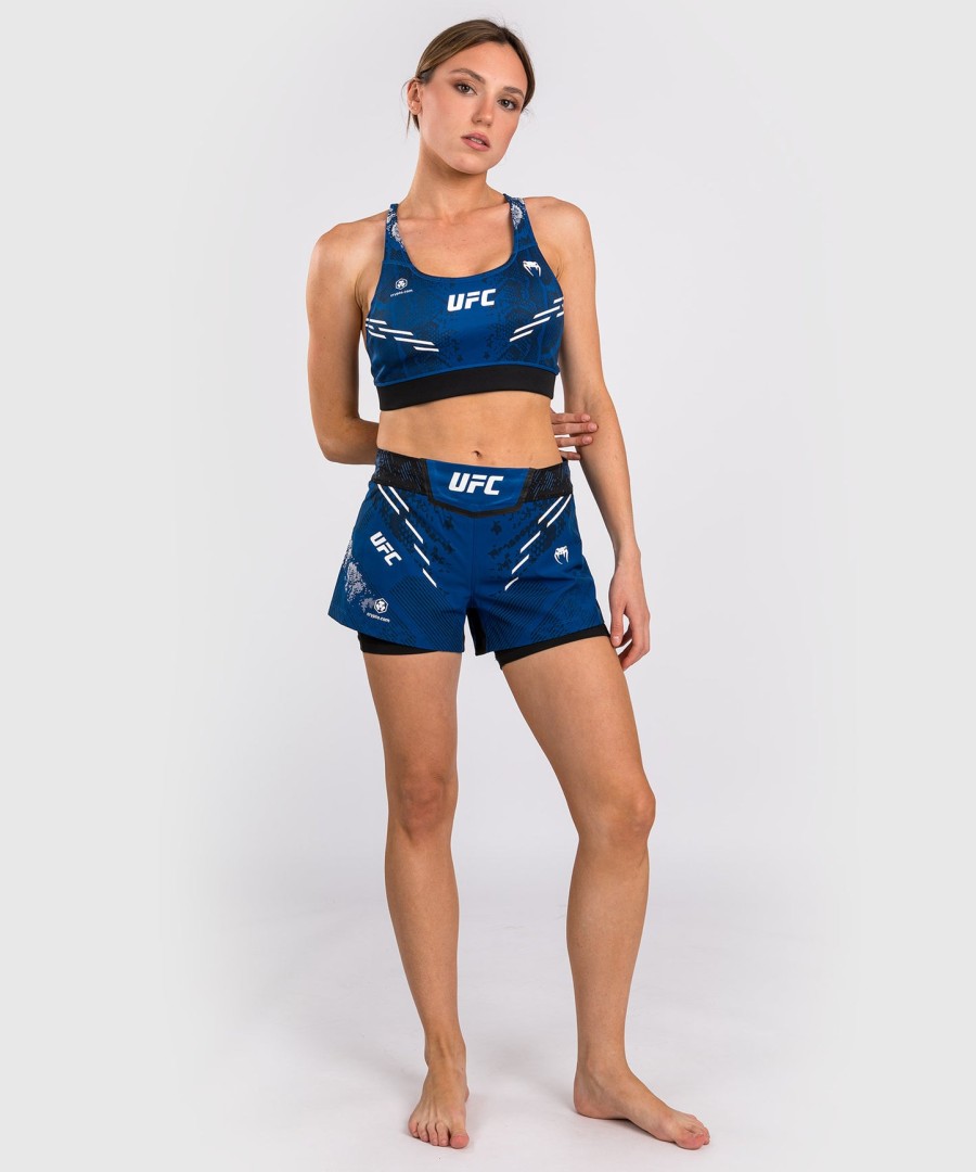 ufc adrenaline by venum personalisierte authentische fight night damen-kampfshorts – blau