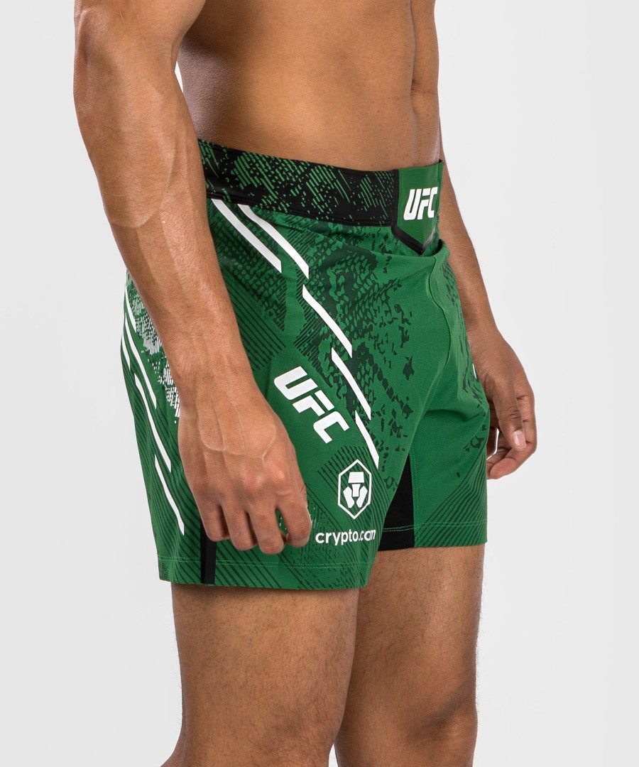 ufc adrenaline by venum personalisierte authentic fight night herren-kampfshorts – kurze passform – grün