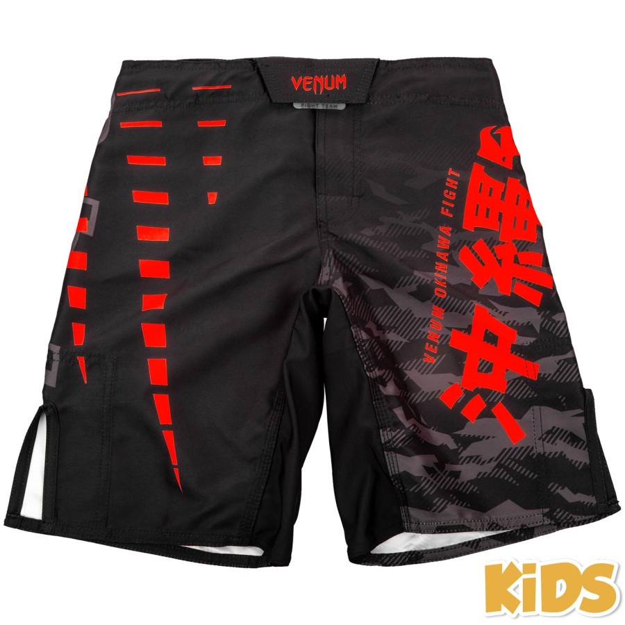 venum okinawa 2.0 kinder-kampfshorts – schwarzrot