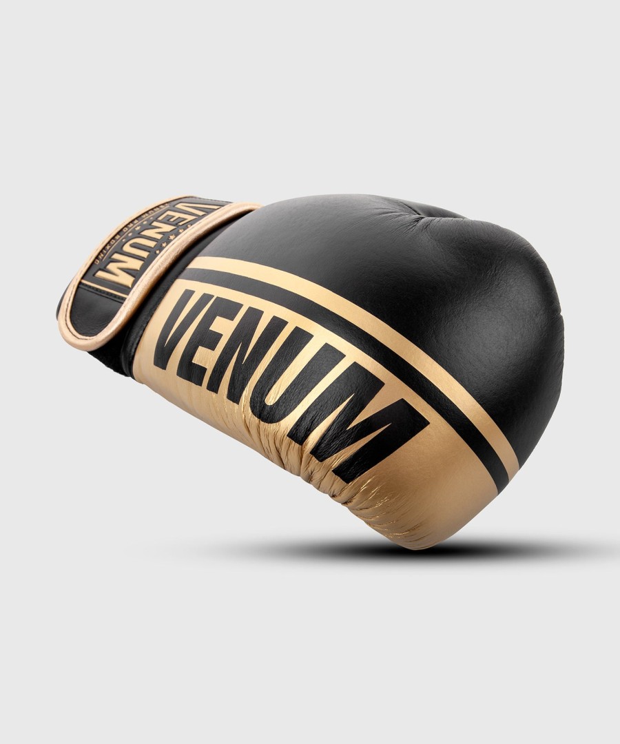 venum shield pro boxhandschuhe mit klettverschluss – schwarzgold