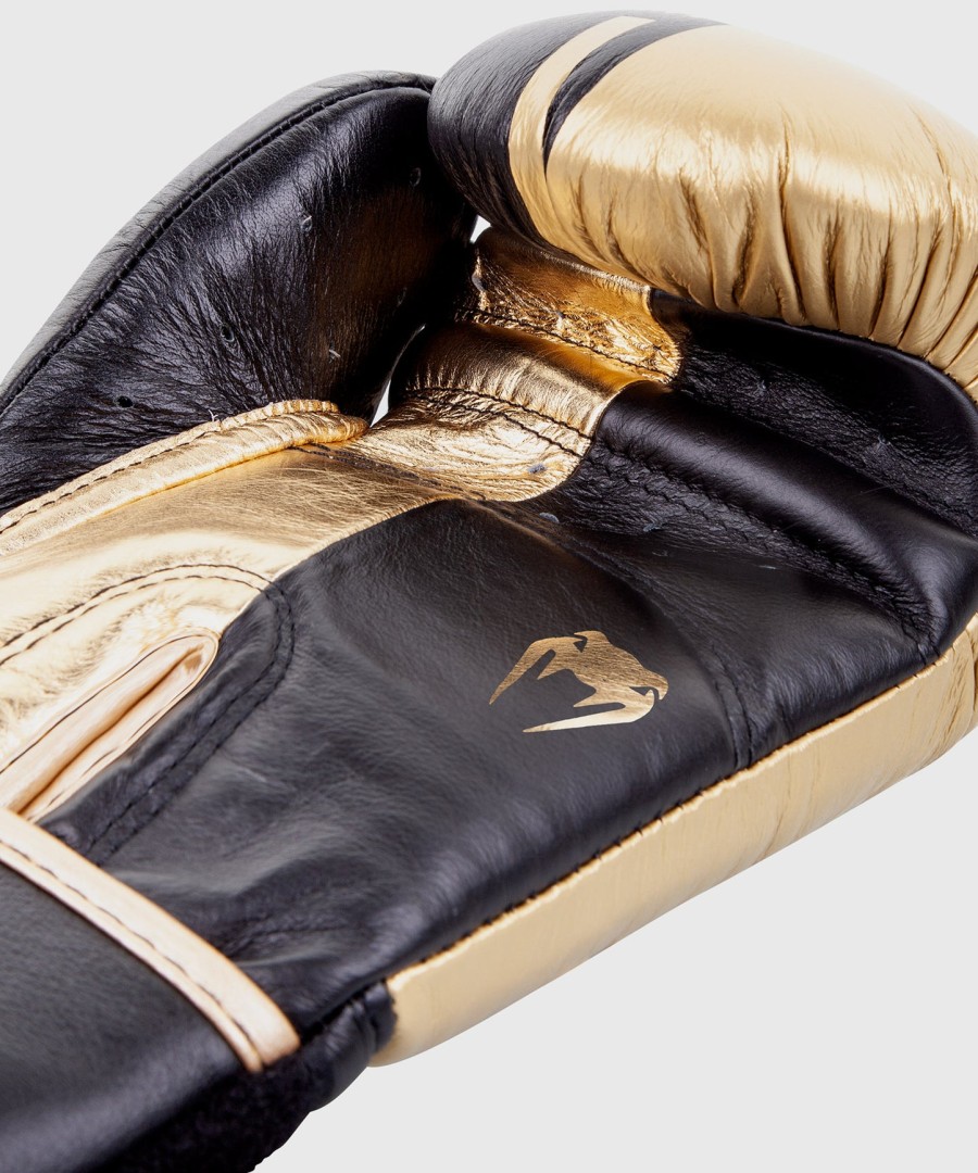 venum shield pro boxhandschuhe mit klettverschluss – schwarzgold