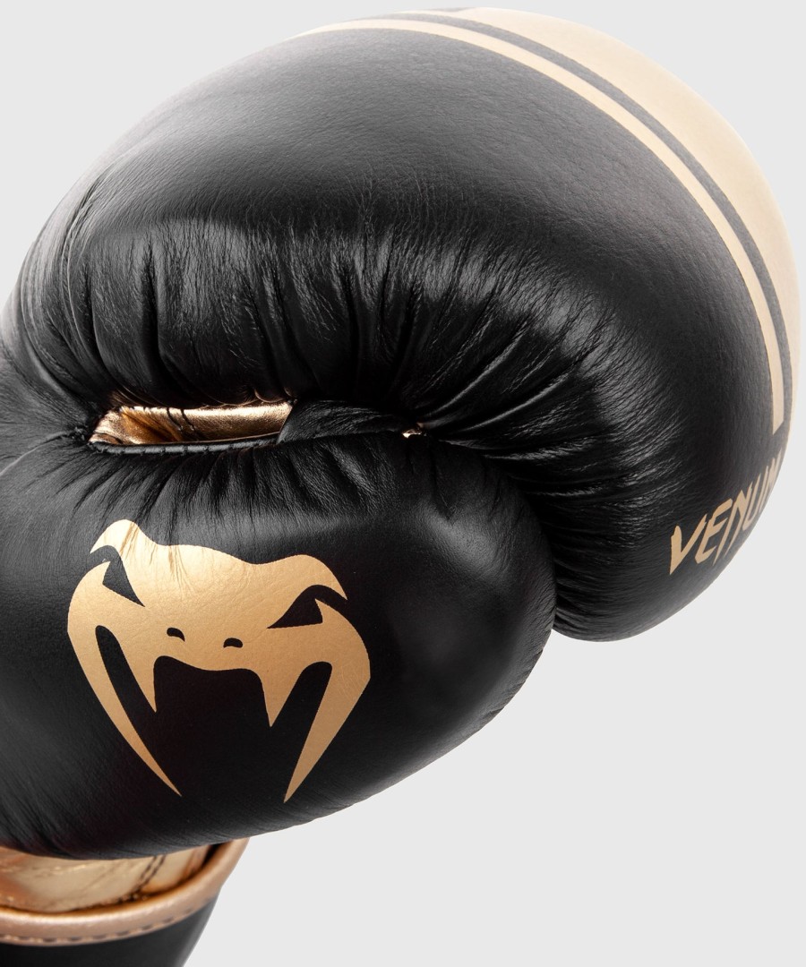 venum shield pro boxhandschuhe mit klettverschluss – schwarzgold