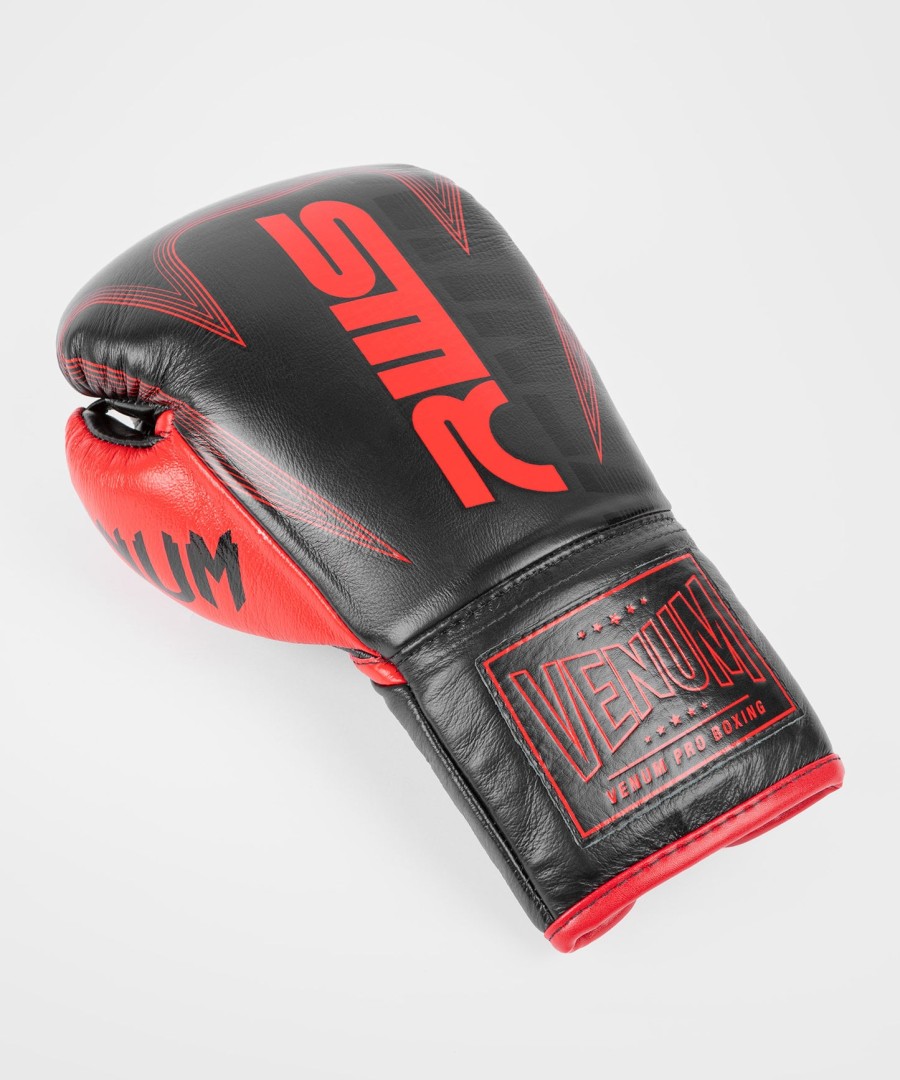offizielle rws x venum boxhandschuhe mit schnürsenkeln – schwarz