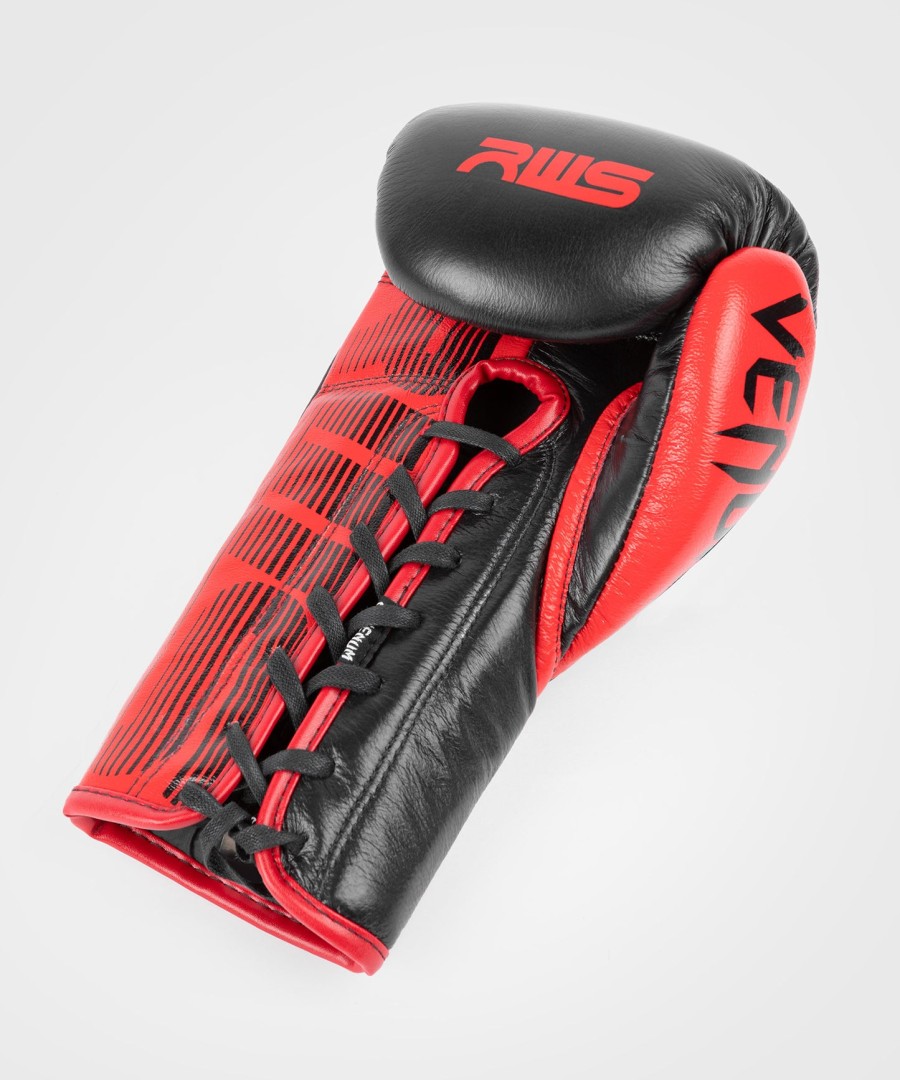 offizielle rws x venum boxhandschuhe mit schnürsenkeln – schwarz