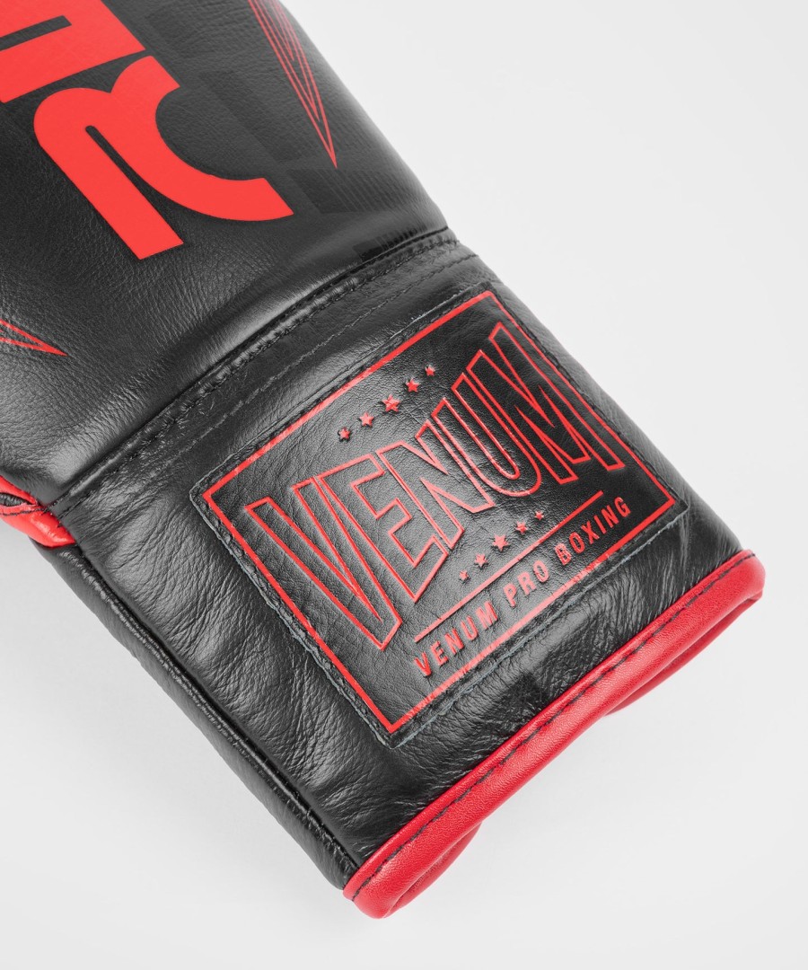offizielle rws x venum boxhandschuhe mit schnürsenkeln – schwarz