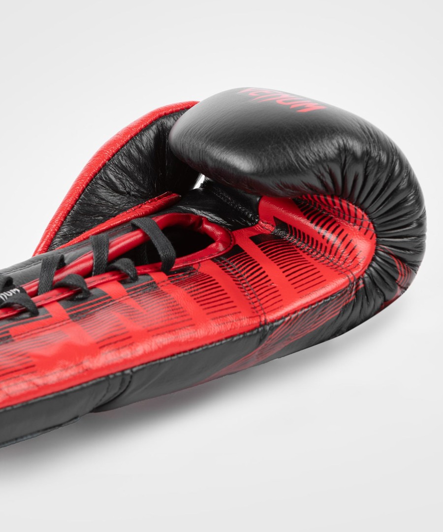 offizielle rws x venum boxhandschuhe mit schnürsenkeln – schwarz