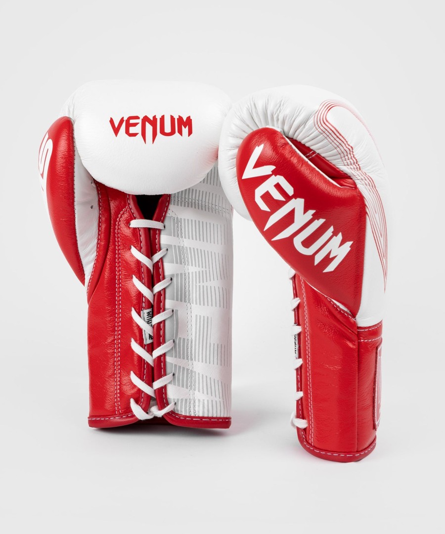 offizielle rws x venum boxhandschuhe mit schnürsenkeln – weiß