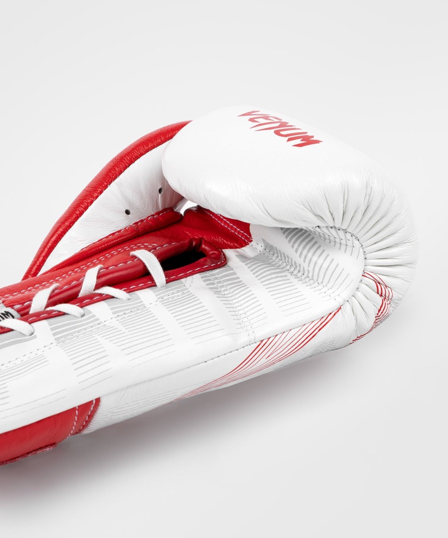 offizielle rws x venum boxhandschuhe mit schnürsenkeln – weiß