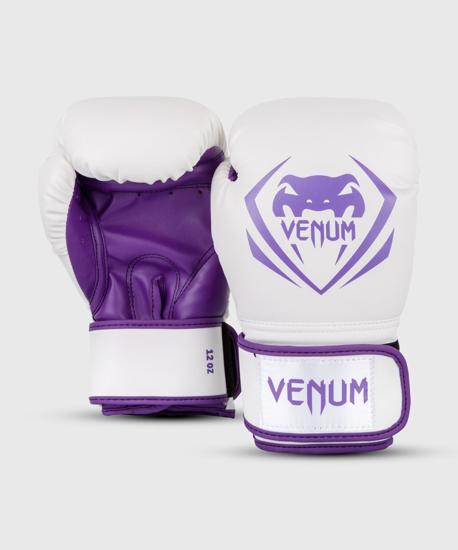 venum contender boxhandschuhe - weißlila